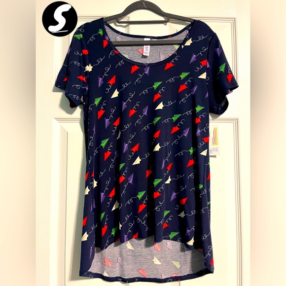 LuLaRoe Paper Airplane Classic T - Picture 1 of 3